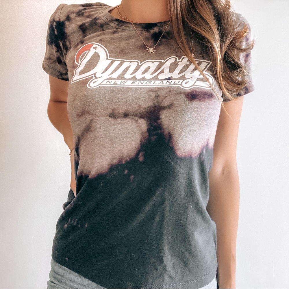 NE Patriots Dynasty Tie Dye Baby Tee💙❤️